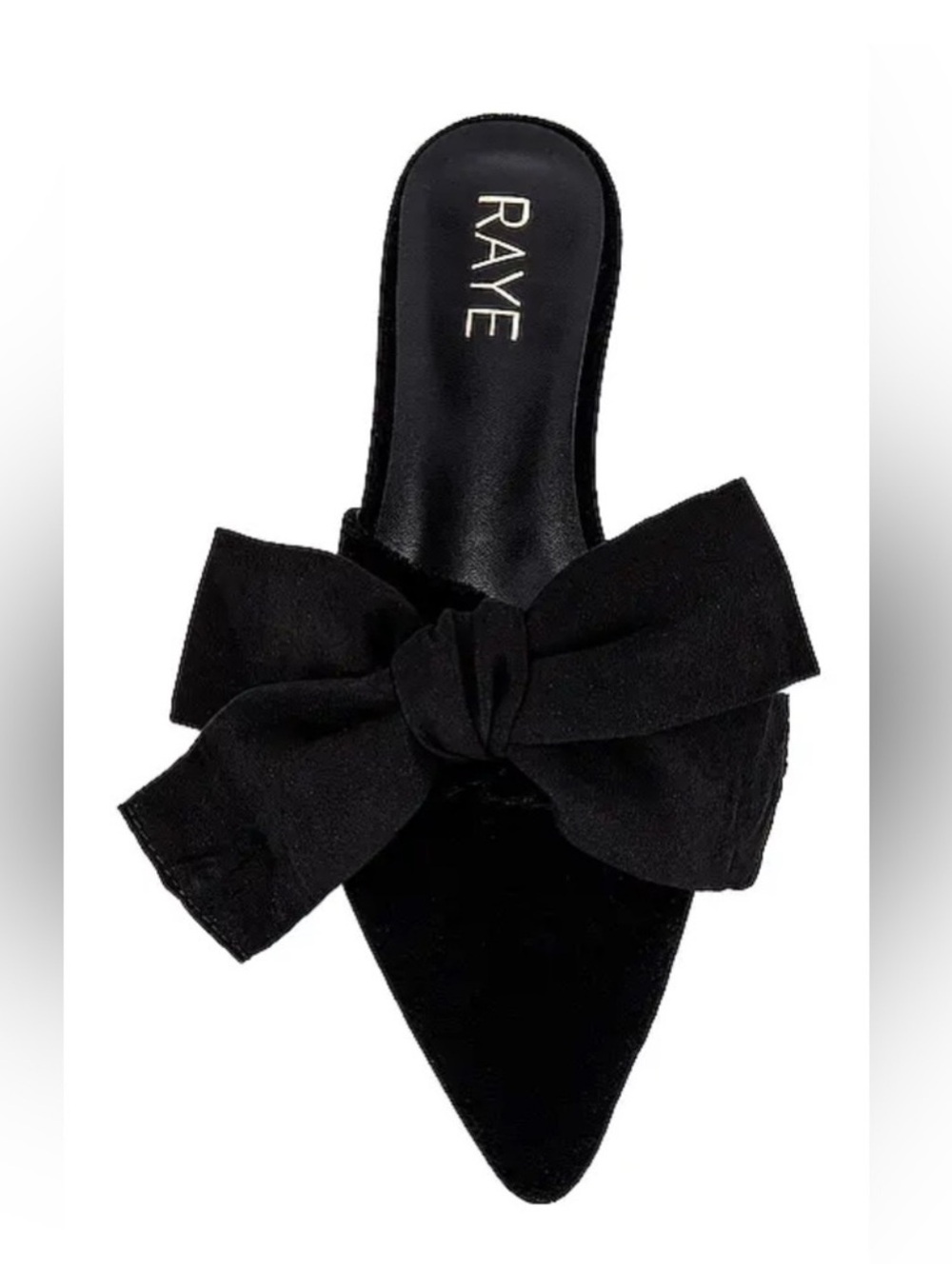 RAYE Magnolia Slide in Black Velvet